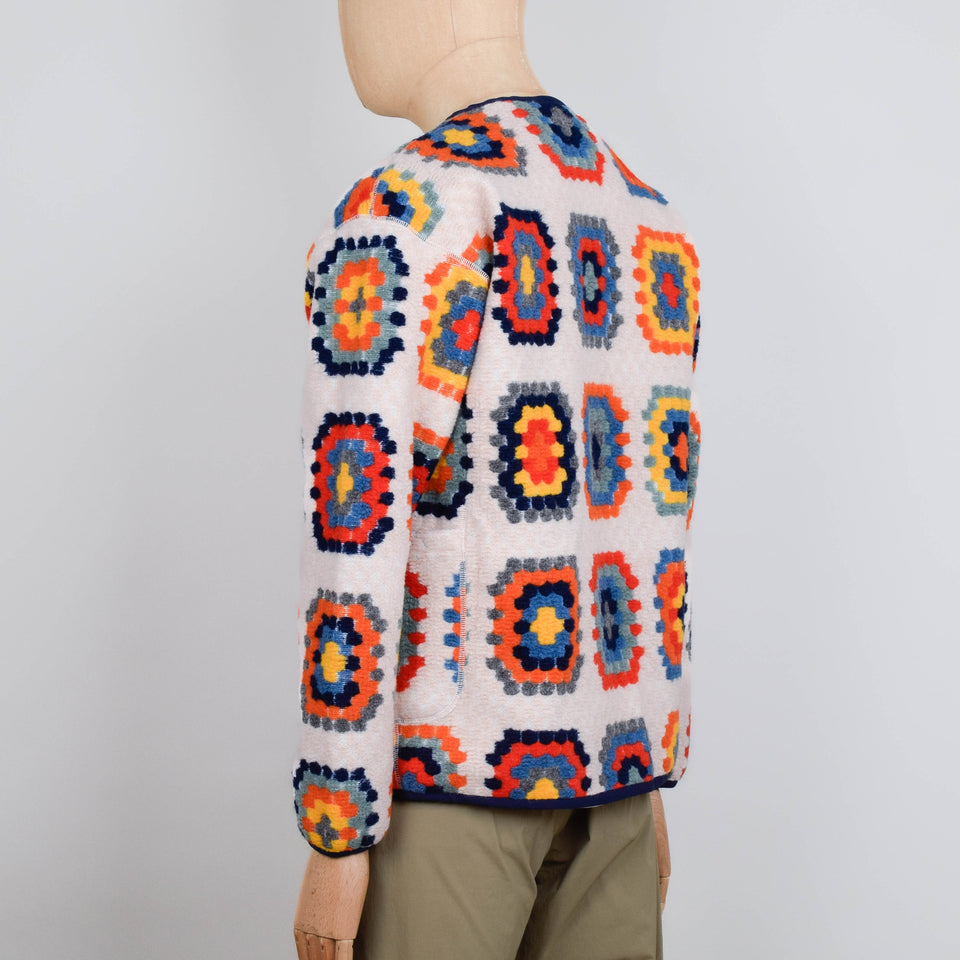 Snow Peak Wool Jacquard Cardigan - Ivory