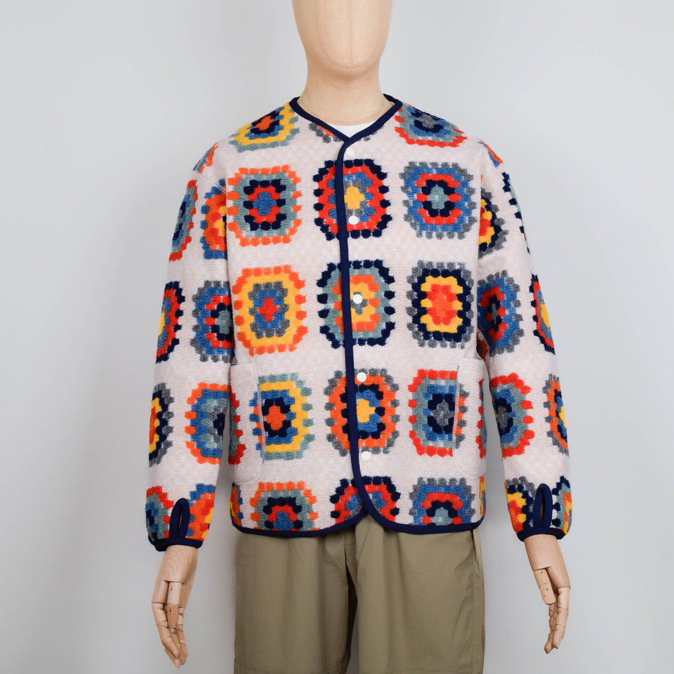 Snow Peak Wool Jacquard Cardigan - Ivory