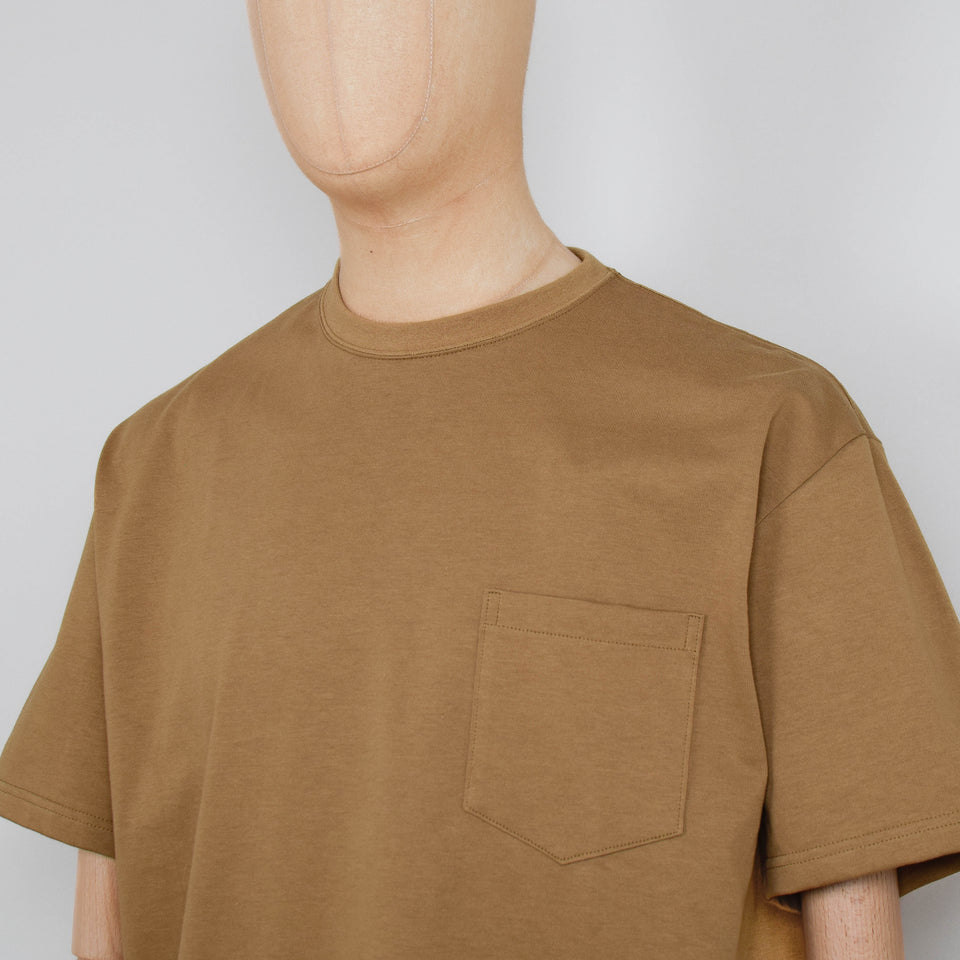 Orslow Sturdy Cotton T-Shirt With Pocket - Bronze