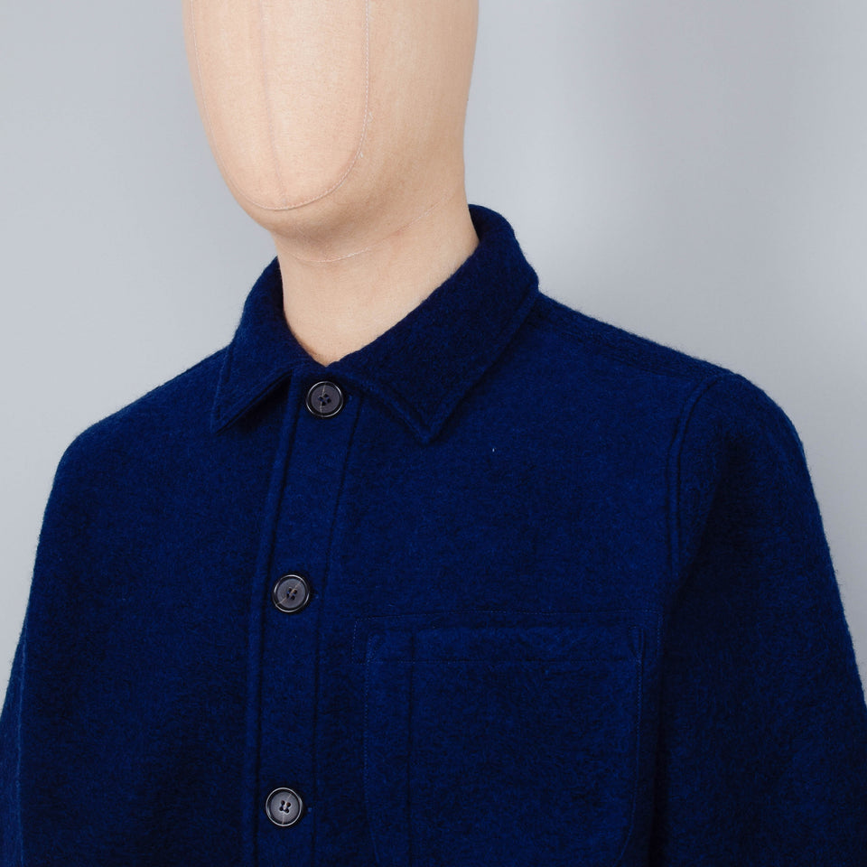 Universal Works Wool Fleece Field Jacket - Indigo