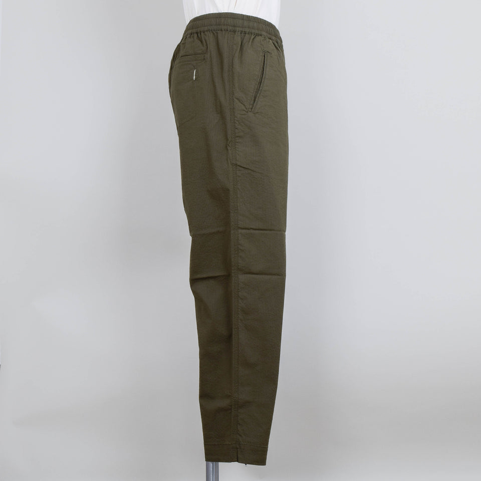 Folk Assembly Pant - Dark Olive Seersucker