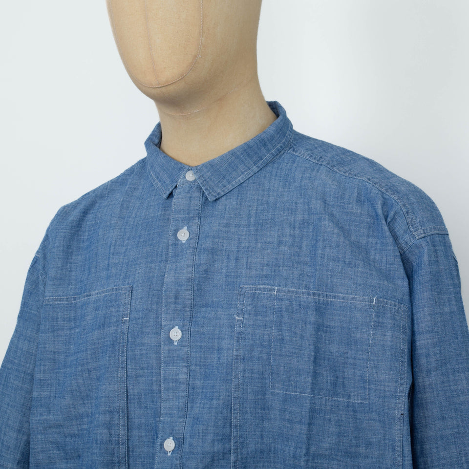 YMC Trapper Shirt - Indigo Chambray