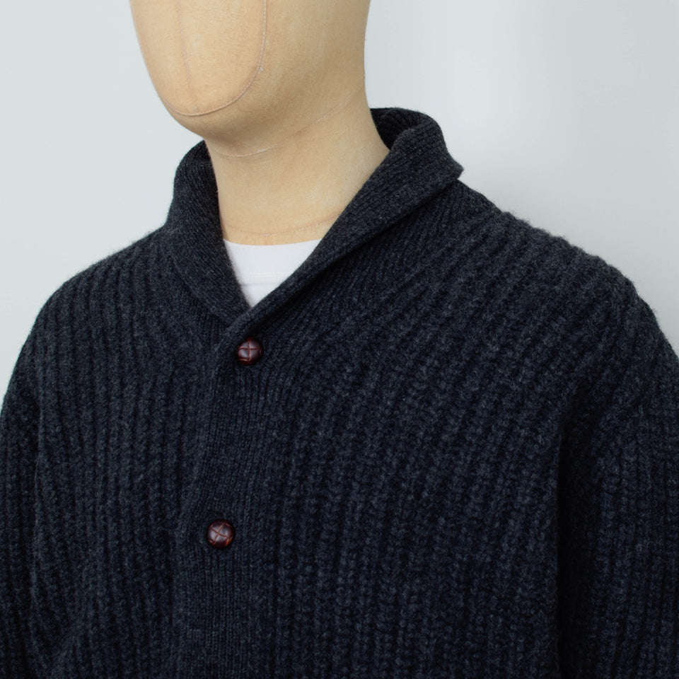 Pittari Shawl Collar Cardigan - Charcoal