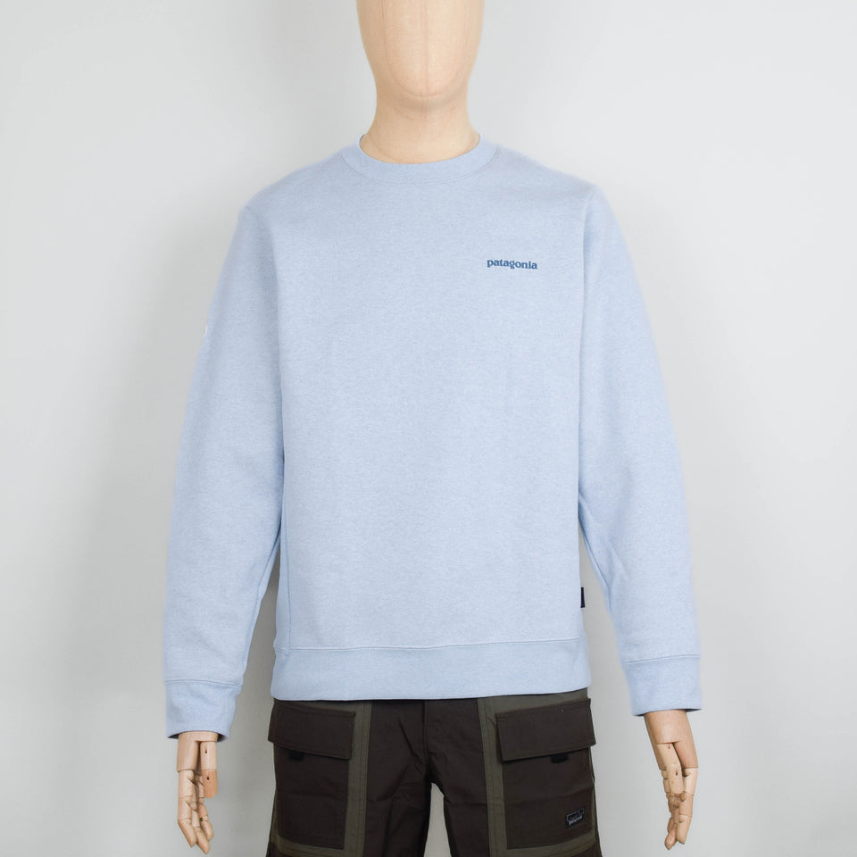 Patagonia Fitz Roy Icon Uprisal Crew Sweatshirt - Fleck Blue