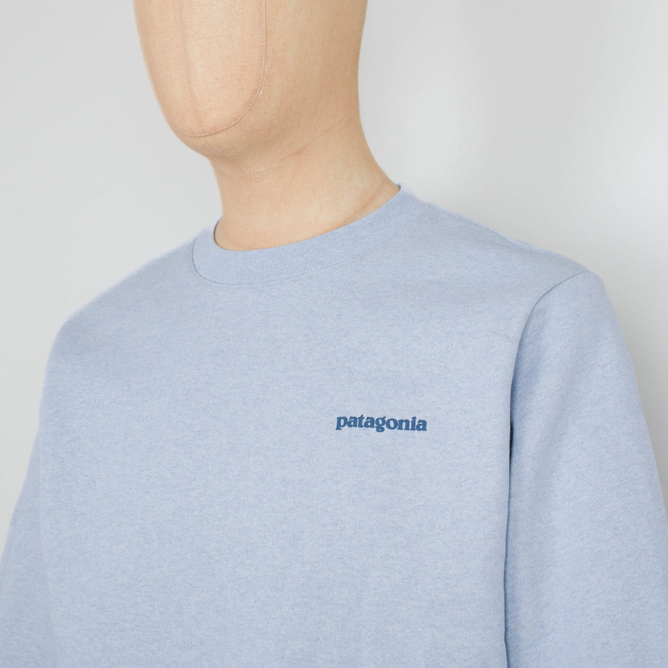 Patagonia Fitz Roy Icon Uprisal Crew Sweatshirt - Fleck Blue