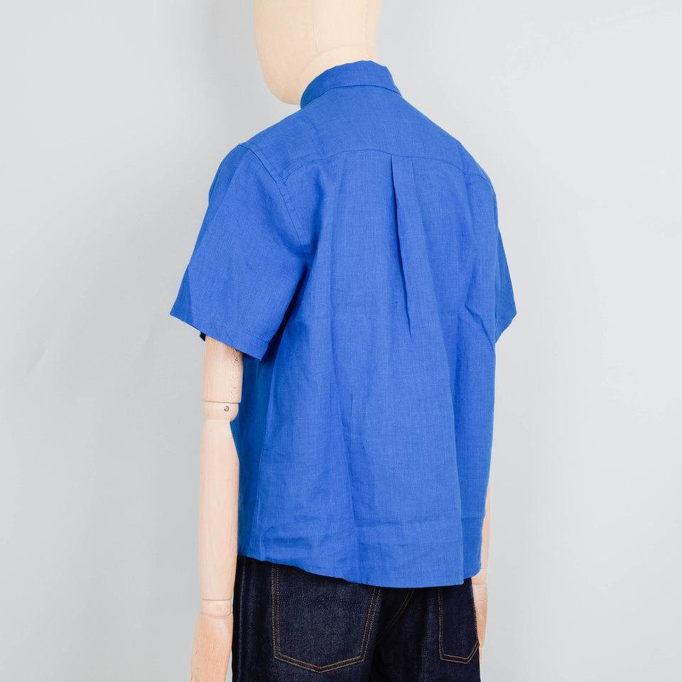 Colorful Standard Linen Short Sleeve Shirt - Pacific Blue