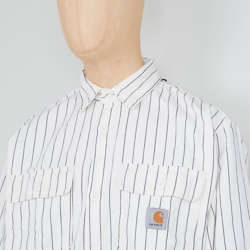 Carhartt WIP Hendry Shirt Jac Seaton Stripe - Wax / Dark Navy