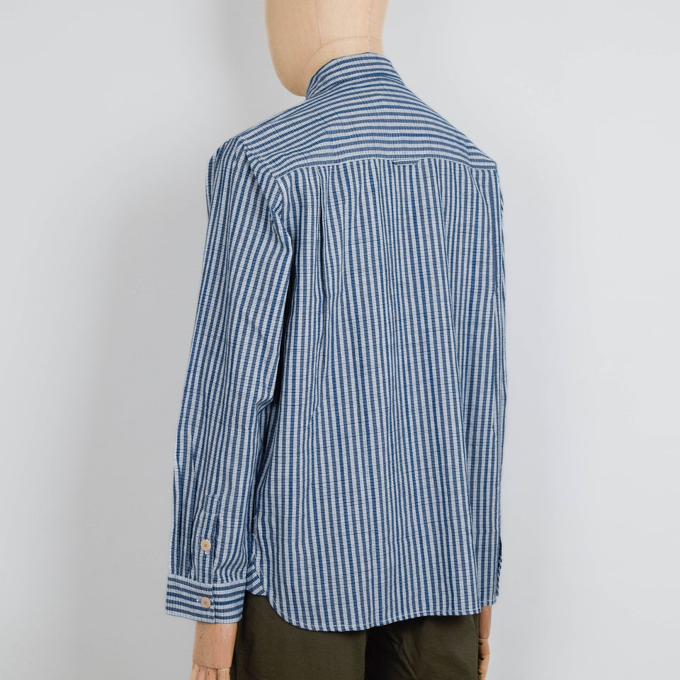 Folk Easy Fit Shirt - Indigo Crinkle Mini Check