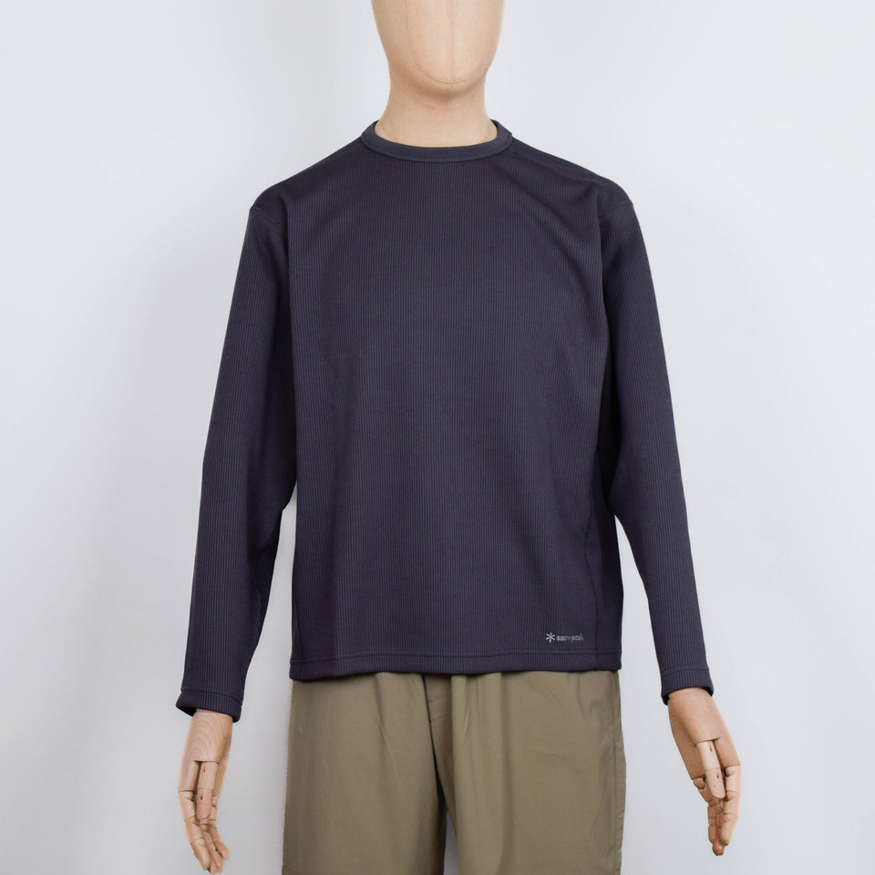 Snow Peak Dry Thermal Long Sleeve T-Shirt - Charcoal