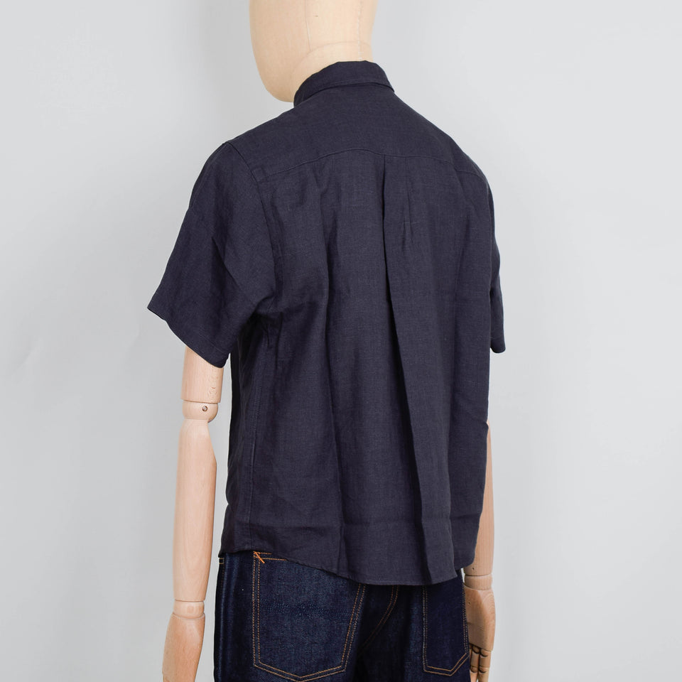 Colorful Standard Linen Short Sleeve Shirt - Lava Grey