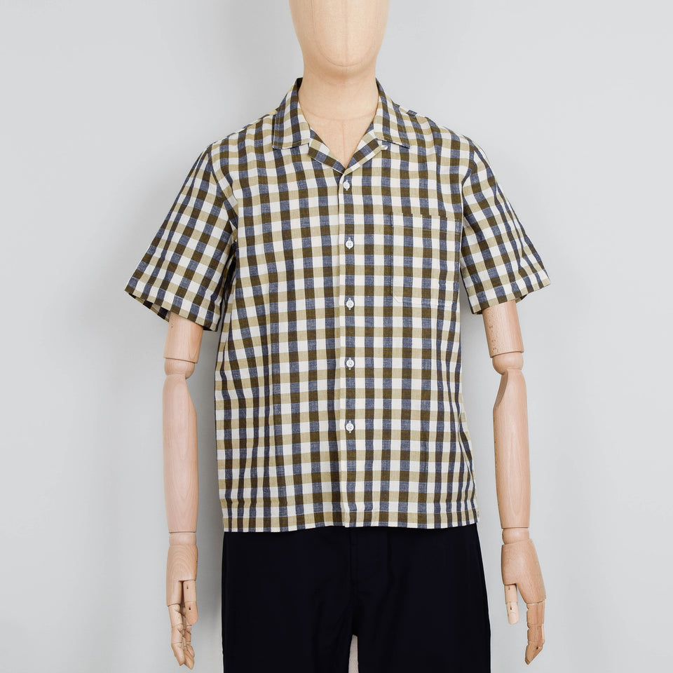 Universal Works Road Shirt Aberdeen Lincot - Olive