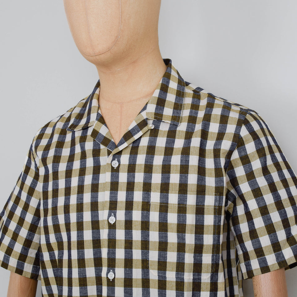 Universal Works Road Shirt Aberdeen Lincot - Olive