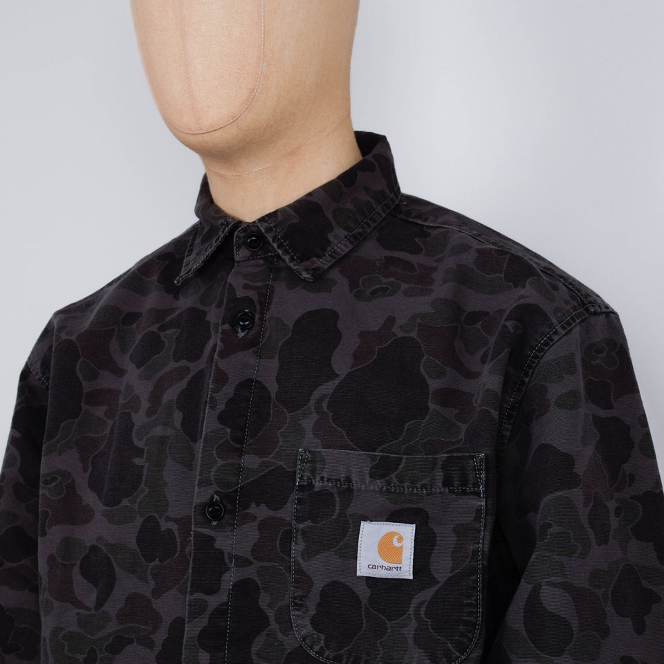 Carhartt WIP L/S Duck Shirt Camo - Green