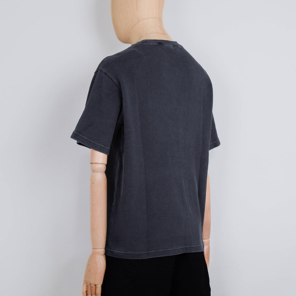 Carhartt WIP S/S Nelson Waffle T-Shirt - Black Garment Dyed