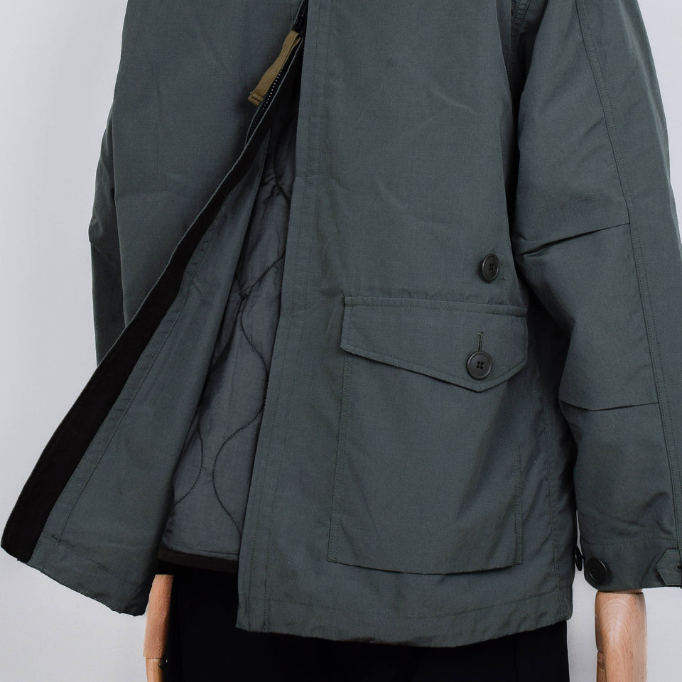 Snow Peak TAKIBI Ripstop Adjustable Fishtail Coat - Olive