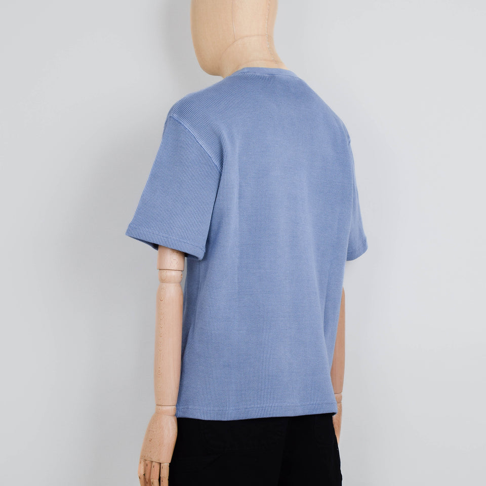 Carhartt WIP S/S Nelson Waffle T-Shirt - Gentle Blue Garment Dyed