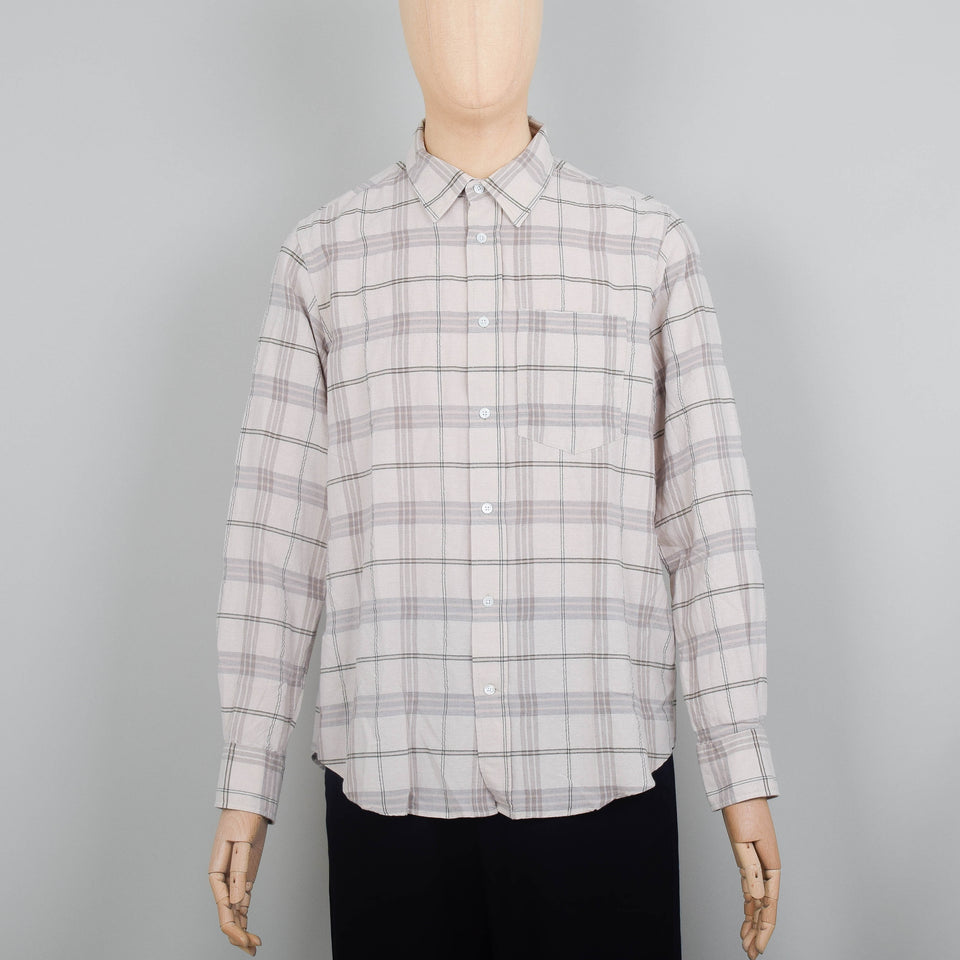 Norse Projects Algot Relaxed Textured Check Shirt - Oatmeal