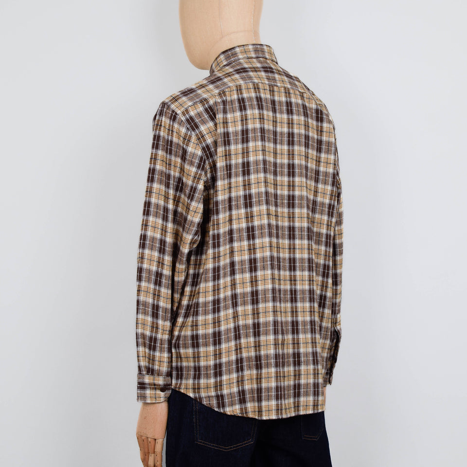 Nudie Jeans Julian Farmers Check Shirt -Brown