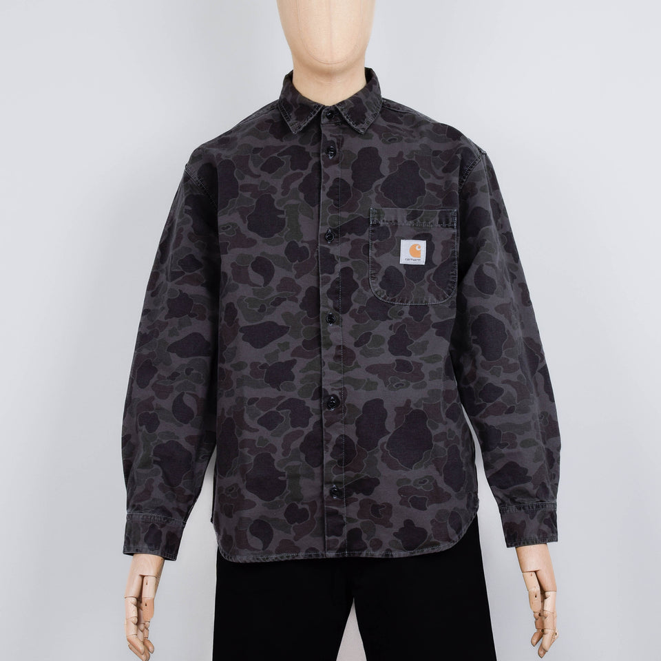 Carhartt WIP L/S Duck Shirt Camo - Green