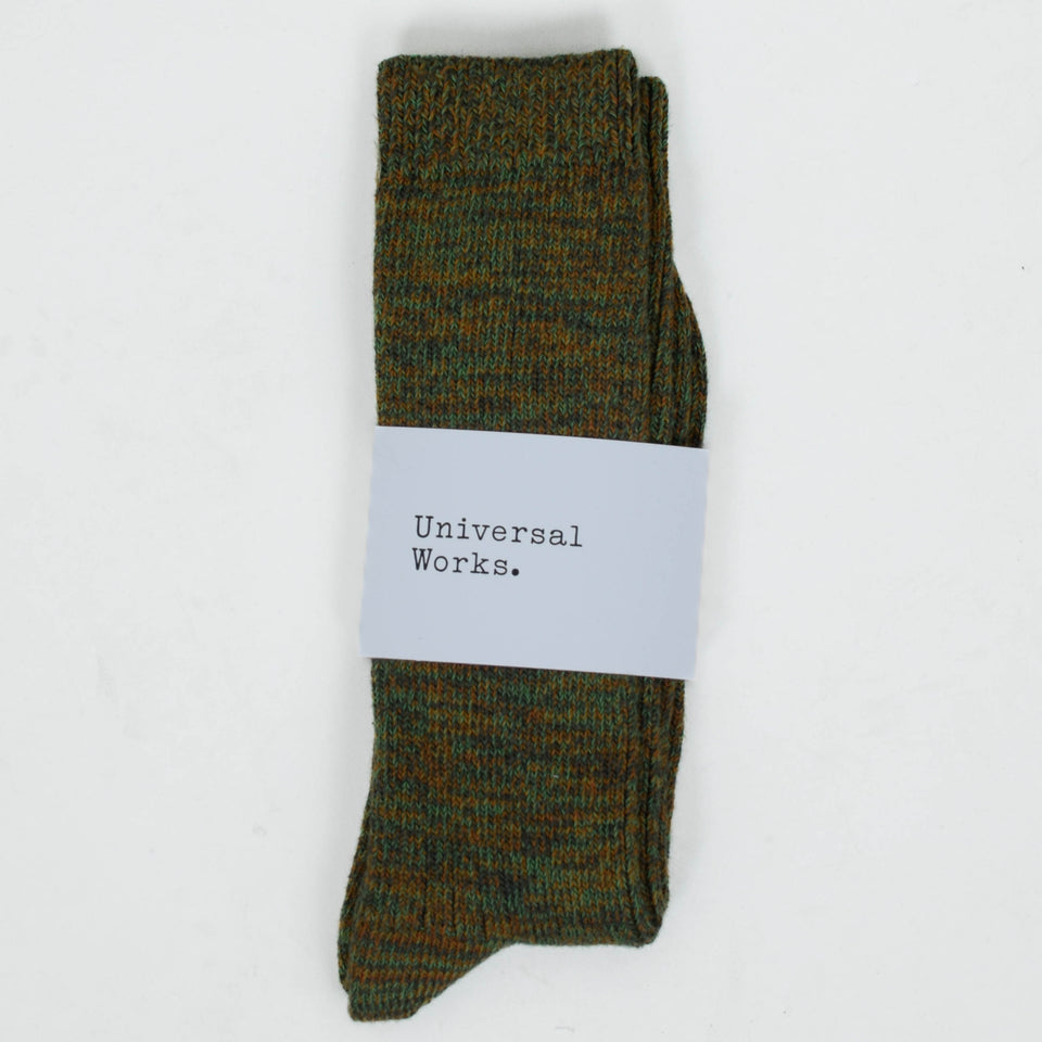 Universal Works Slub Sock - Olive