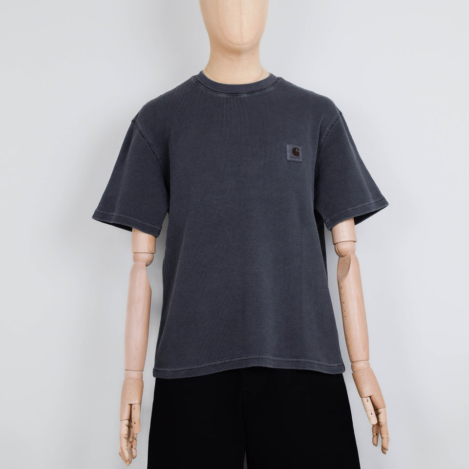 Carhartt WIP S/S Nelson Waffle T-Shirt - Black Garment Dyed