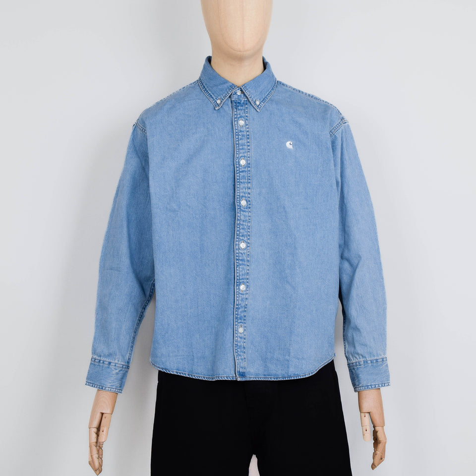 Carhartt WIP L/S Lucas Shirt - Blue Stone Washed