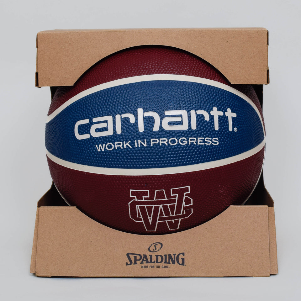 Carhartt WIP Spalding Basketball - Mulberry, Dusky Blue / Natural