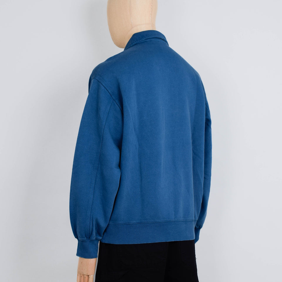 Carhartt WIP Half Zip Detroit Sweatshirt - Blue River Stone Washed