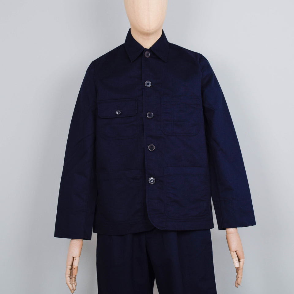 Universal Works Merchant Jacket Brushed Polytech - Navy