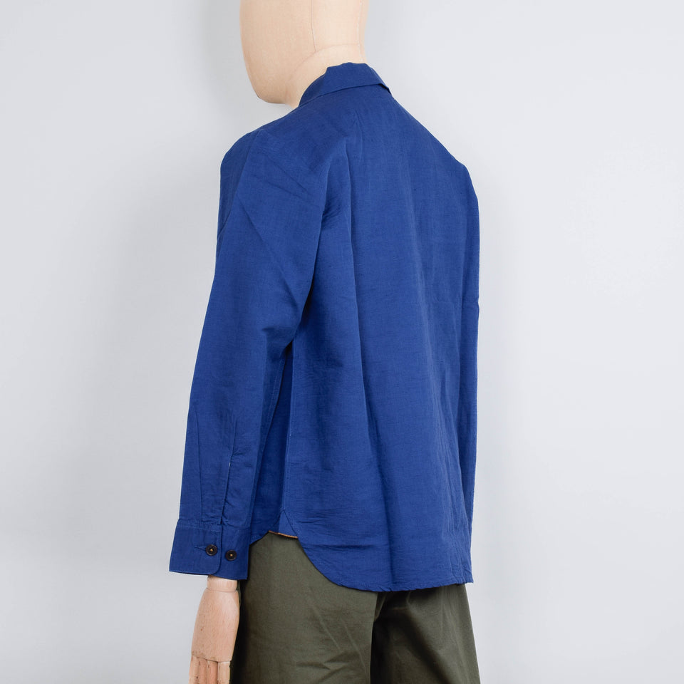 Universal Works Travail Overshirt Linen Cotton - Blue