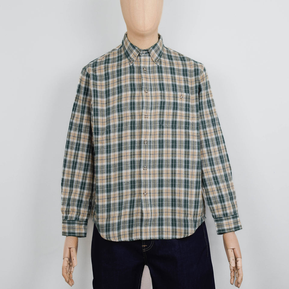 Nudie Jeans Julian Farmers Check Shirt - Racing Green