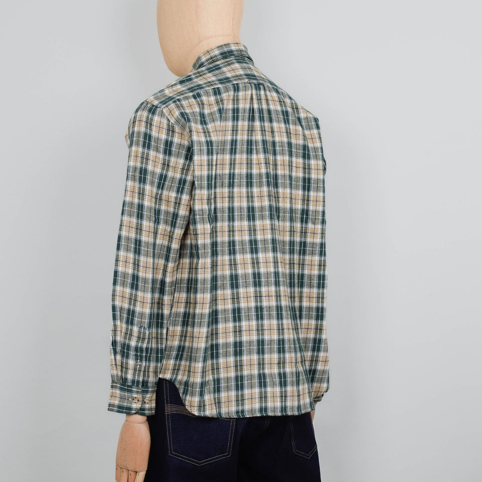 Nudie Jeans Julian Farmers Check Shirt - Racing Green