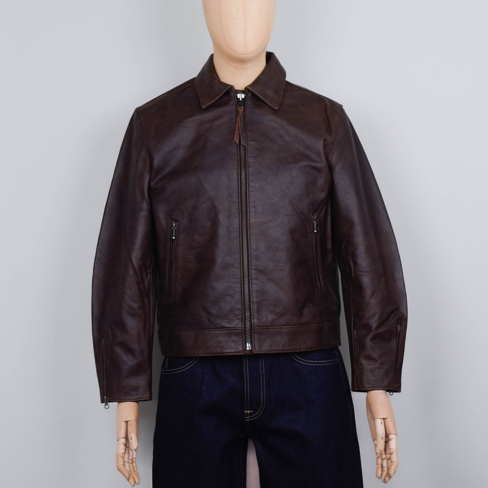 Nudie Jeans Eddy Rider Leather Jacket - Brown