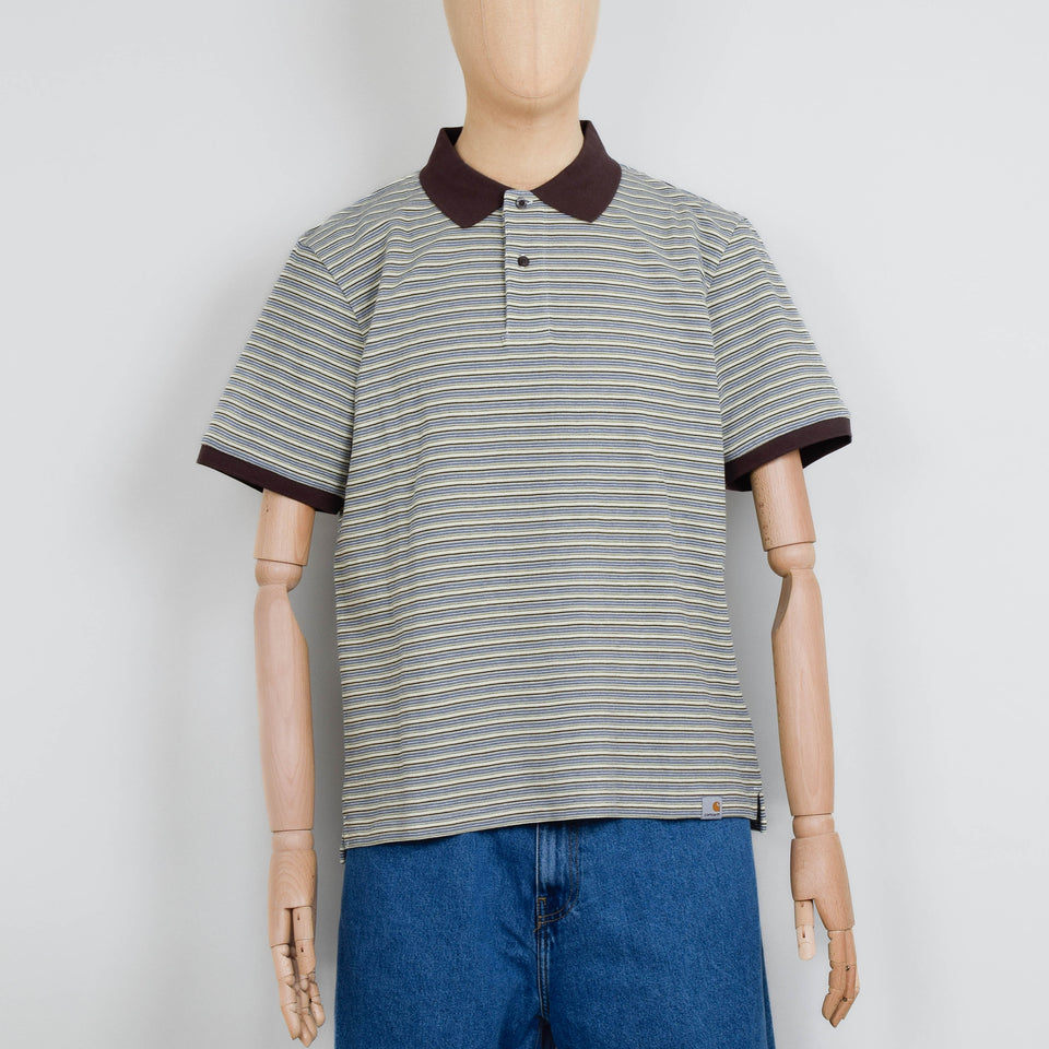 Carhartt WIP Dion Polo Cotton Waffle - Dion Stripe Waffle
