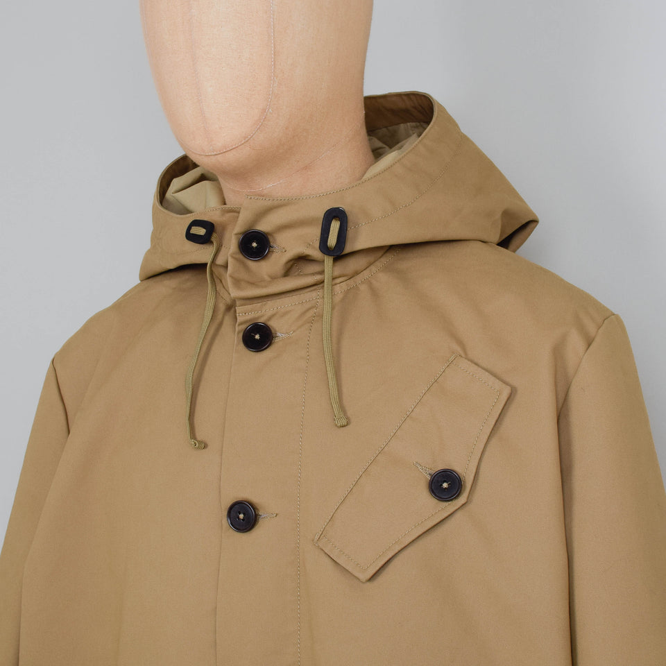 Universal Works Boston Parka Brushed Polytech - Sand