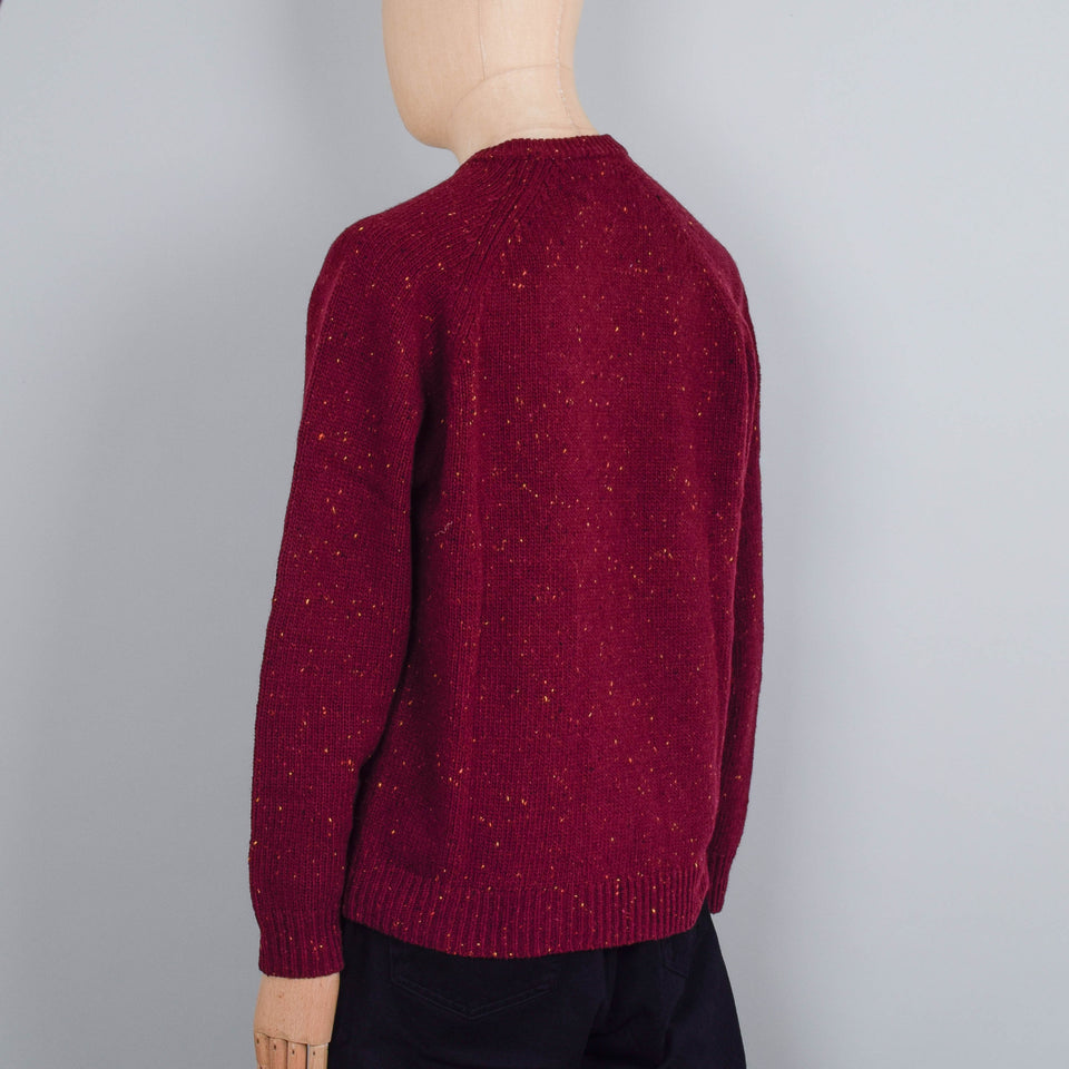 Carhartt WIP Anglistic Sweater  - Speckled Malbec