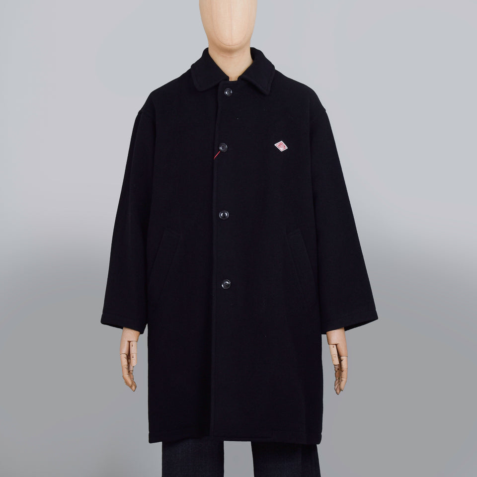 Danton Long Wool Coat - Black
