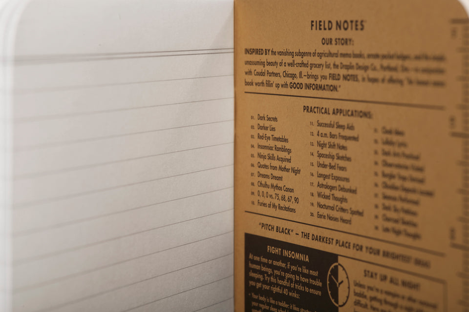 Field Notes Pitch Black 2 Pack - Large - Ruled