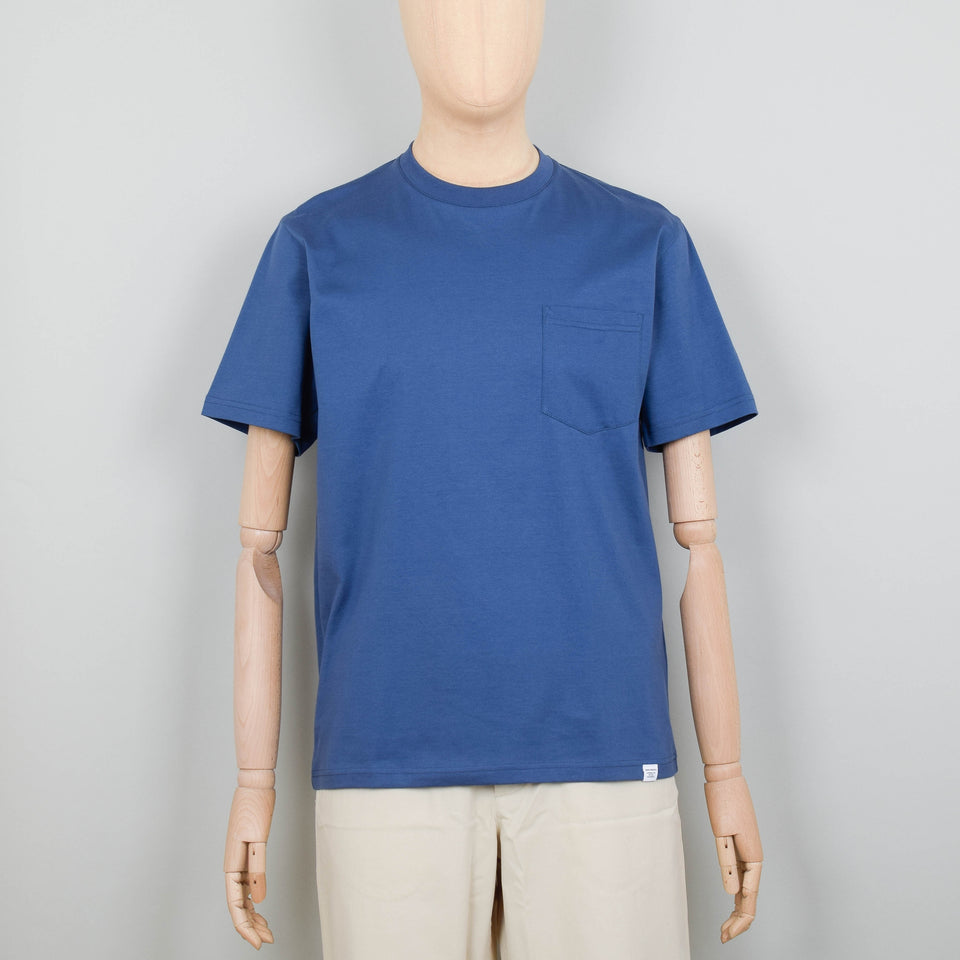Norse Projects Johannes Standard Pocket SS T-Shirt - Calcite Blue