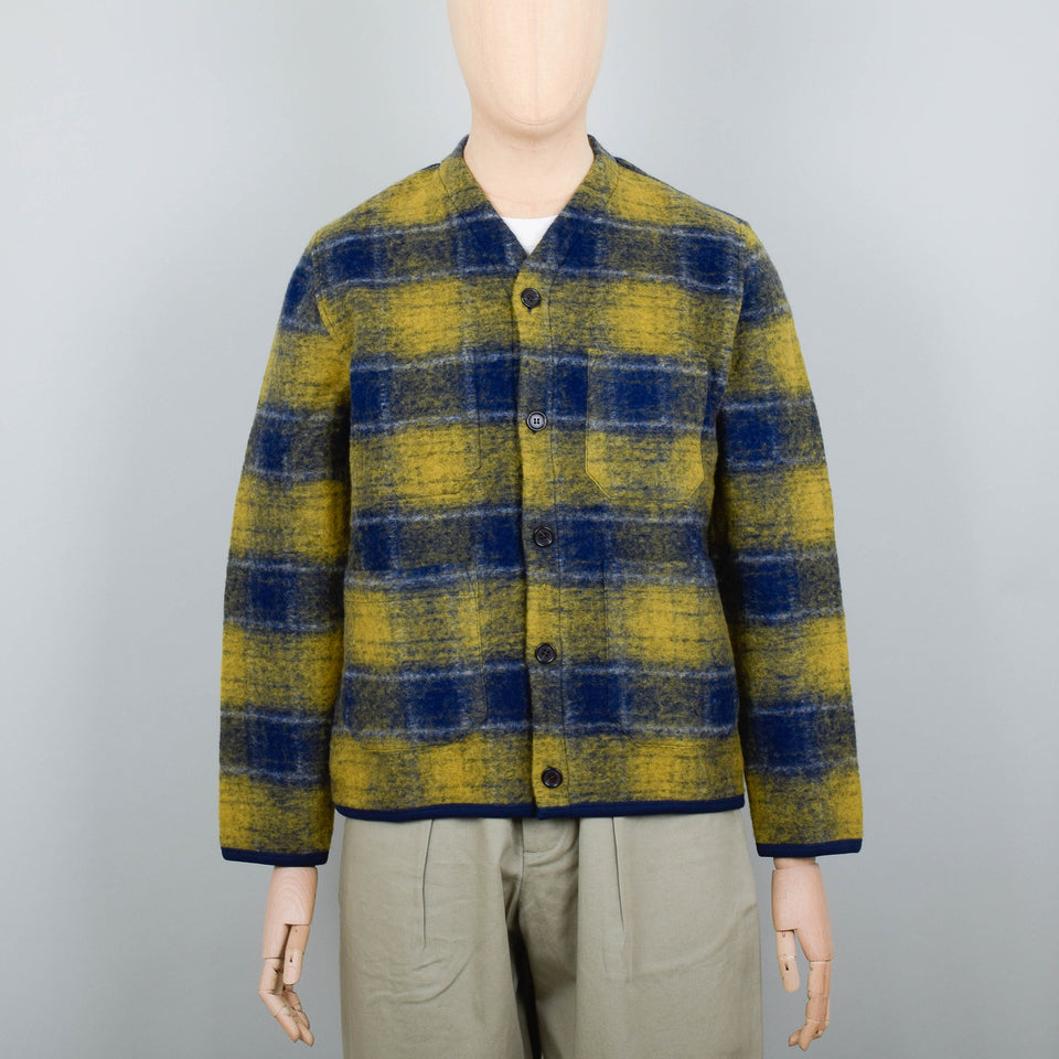 Universal Works Cardigan Austin Wool Fleece - Yellow