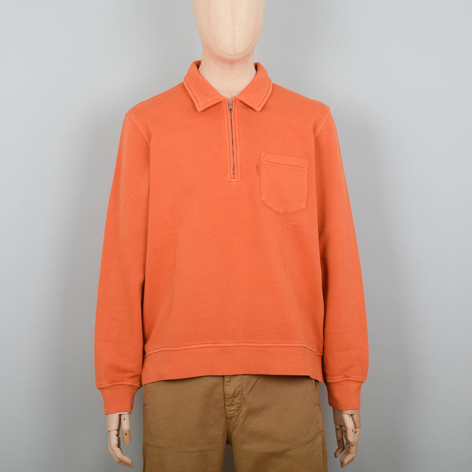 YMC Sugden Zip Sweatshirt - Orange