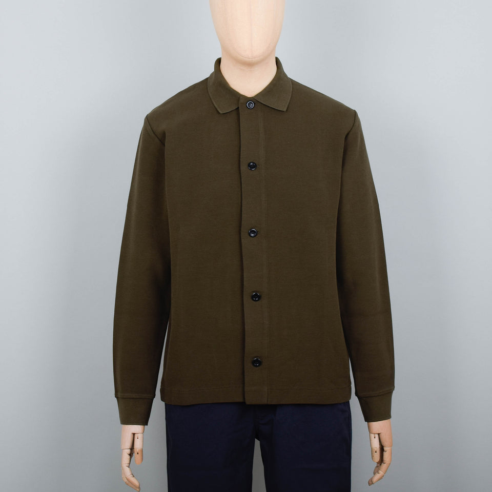 Norse Projects Jorn Textured Overshirt - Dark Olive