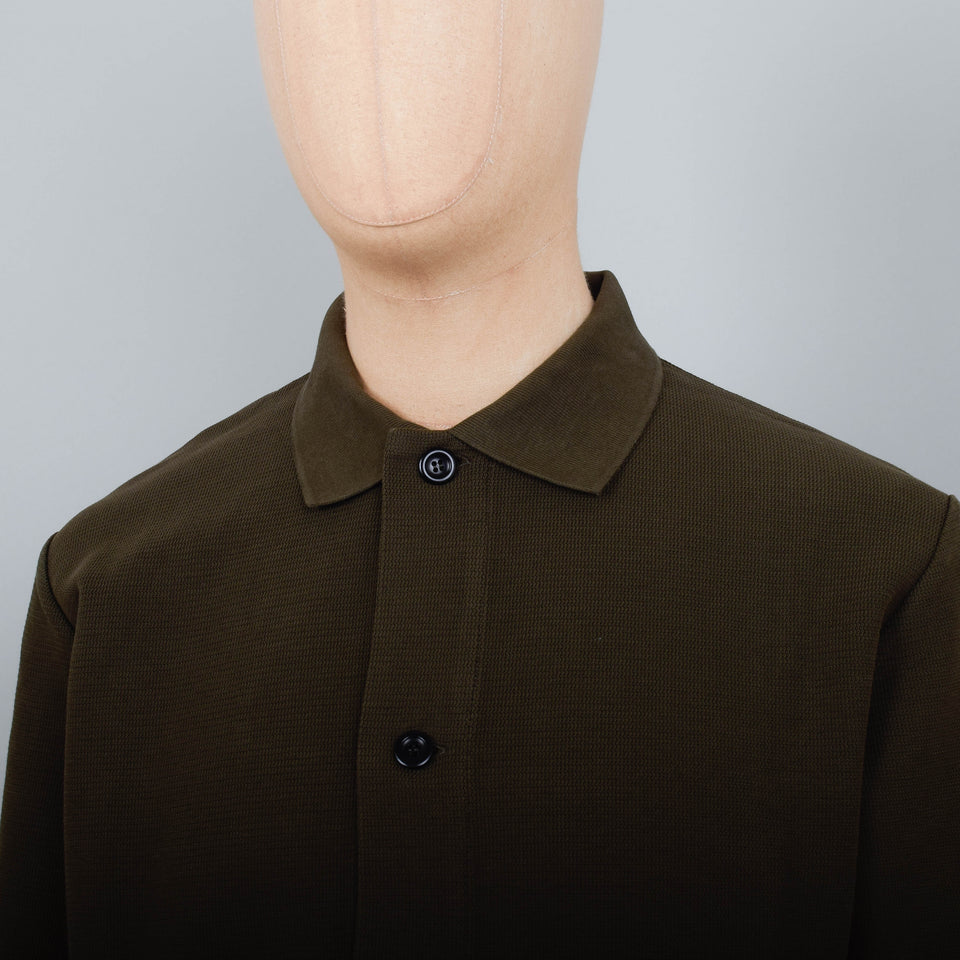 Norse Projects Jorn Textured Overshirt - Dark Olive