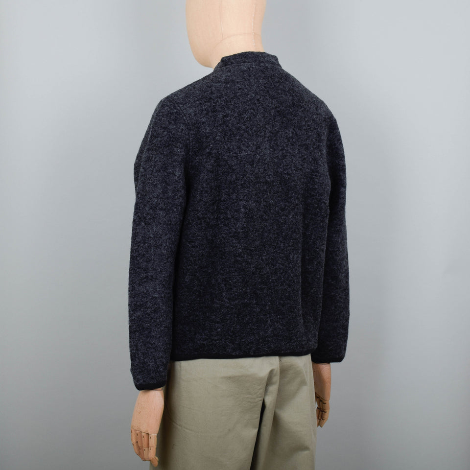 Universal Works Cardigan Wool Fleece - Charcoal