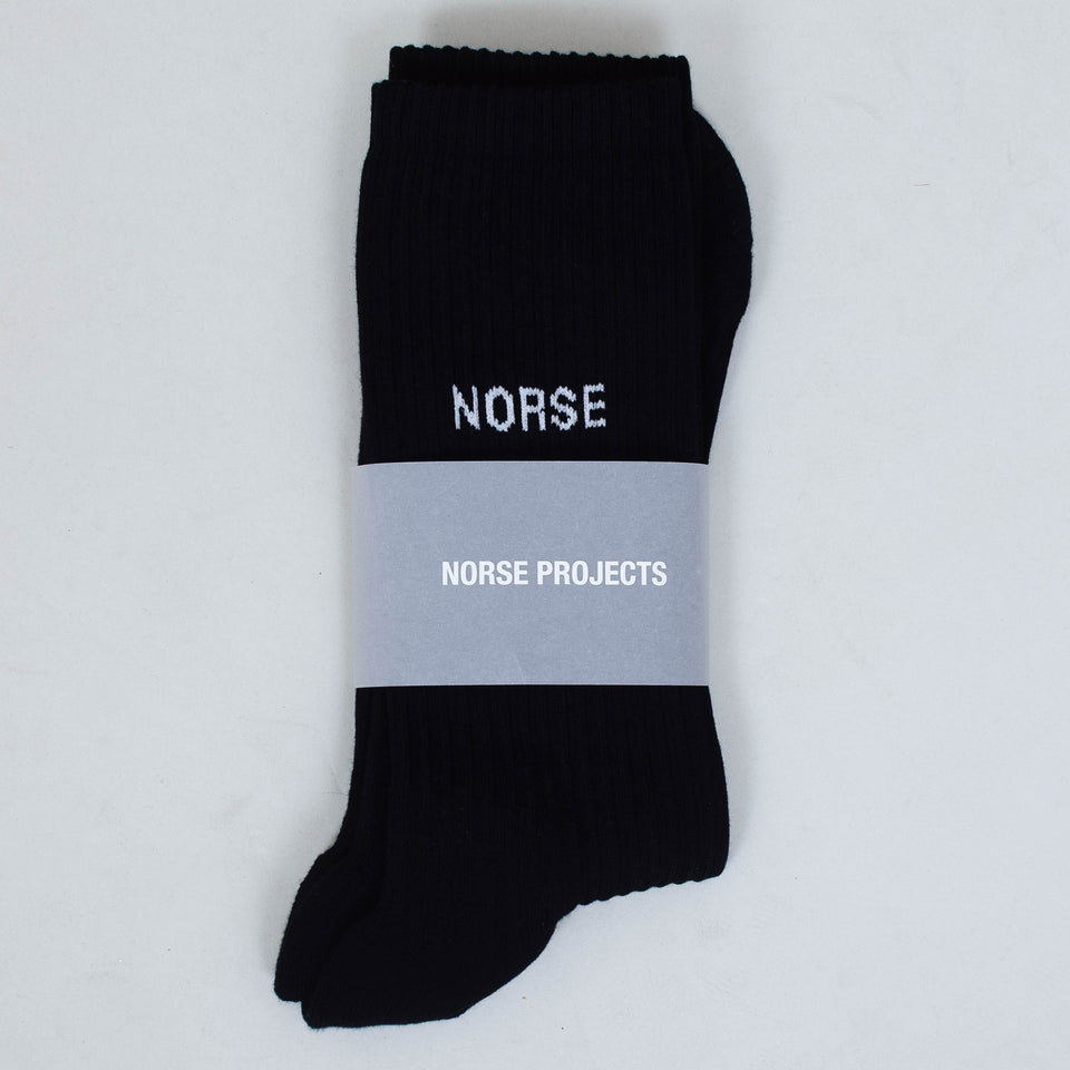 Norse Projects Bjarki Logo Sock - Black