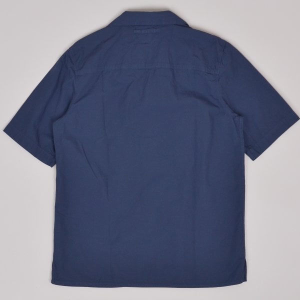 Albam SS Reverse Collar Shirt - Navy