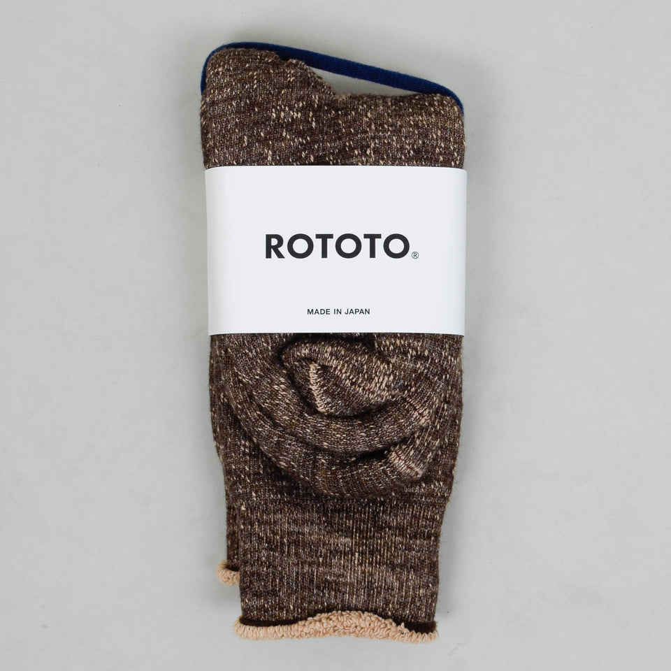 RoToTo Double Faced Socks - Brown