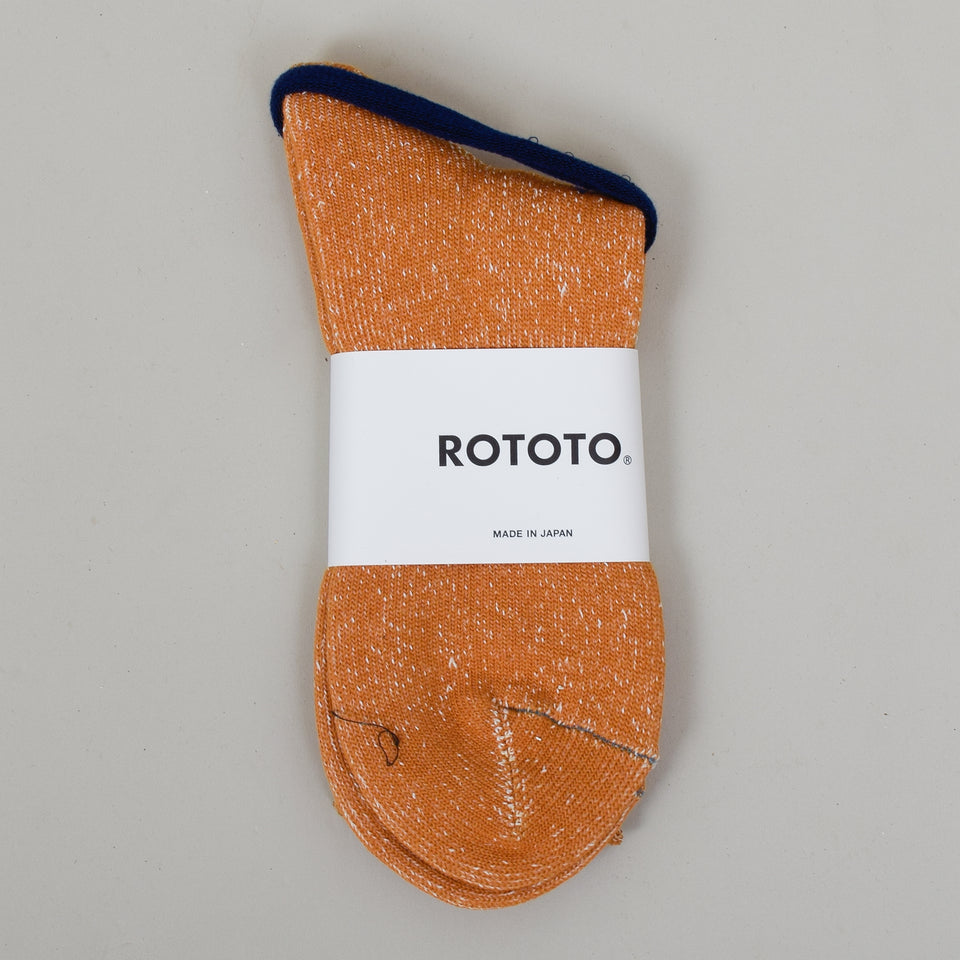 RoToTo Washi Pile Crew Socks - Dark Yellow