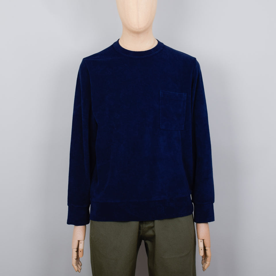 Universal Works Loose Pullover Terry Fleece - Ink Blue