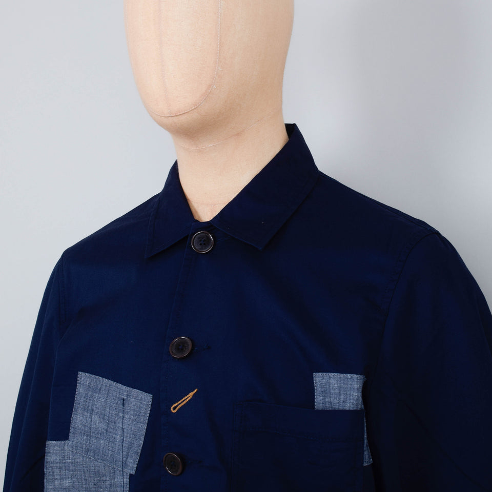 Universal Works Patched Bakers Jacket - Navy